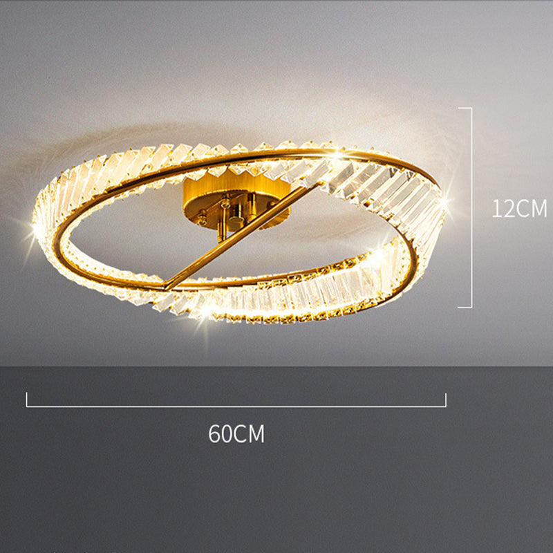 Italian Luxury Crystal Ceiling Lamp Post-Modern Simplicity
