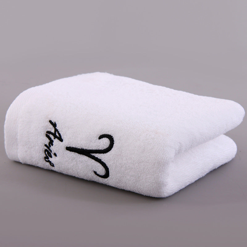 Constellation Bath Towel Plus-Sized Thick Absorbent Embroidery Face Washing