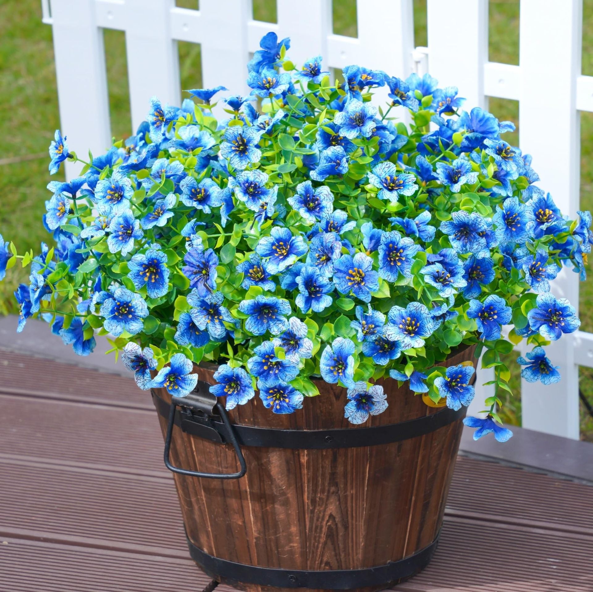 Artificial Outdoor UV-proof Decorative Simulation Green Plant Plastic Flowers