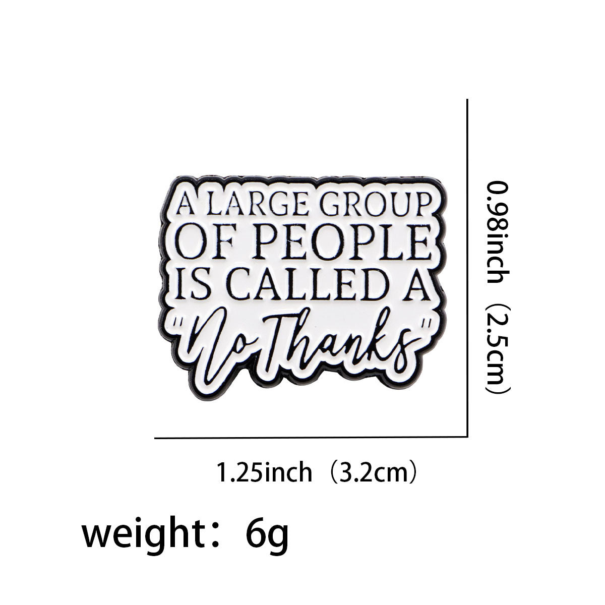 Cartoon Golden M Badge Creative Inspirational English Letters Jewelry Brooch