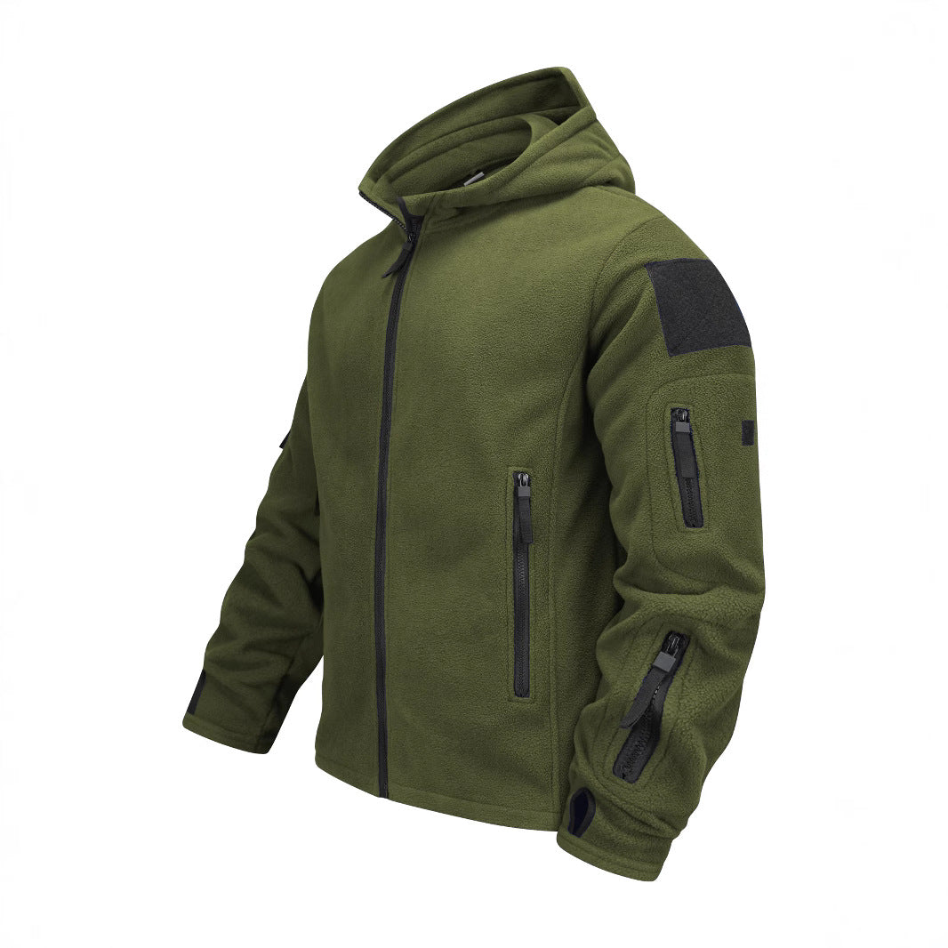 Men's Outdoor Keep Warm Fleece Cold-Proof Shell Jacket