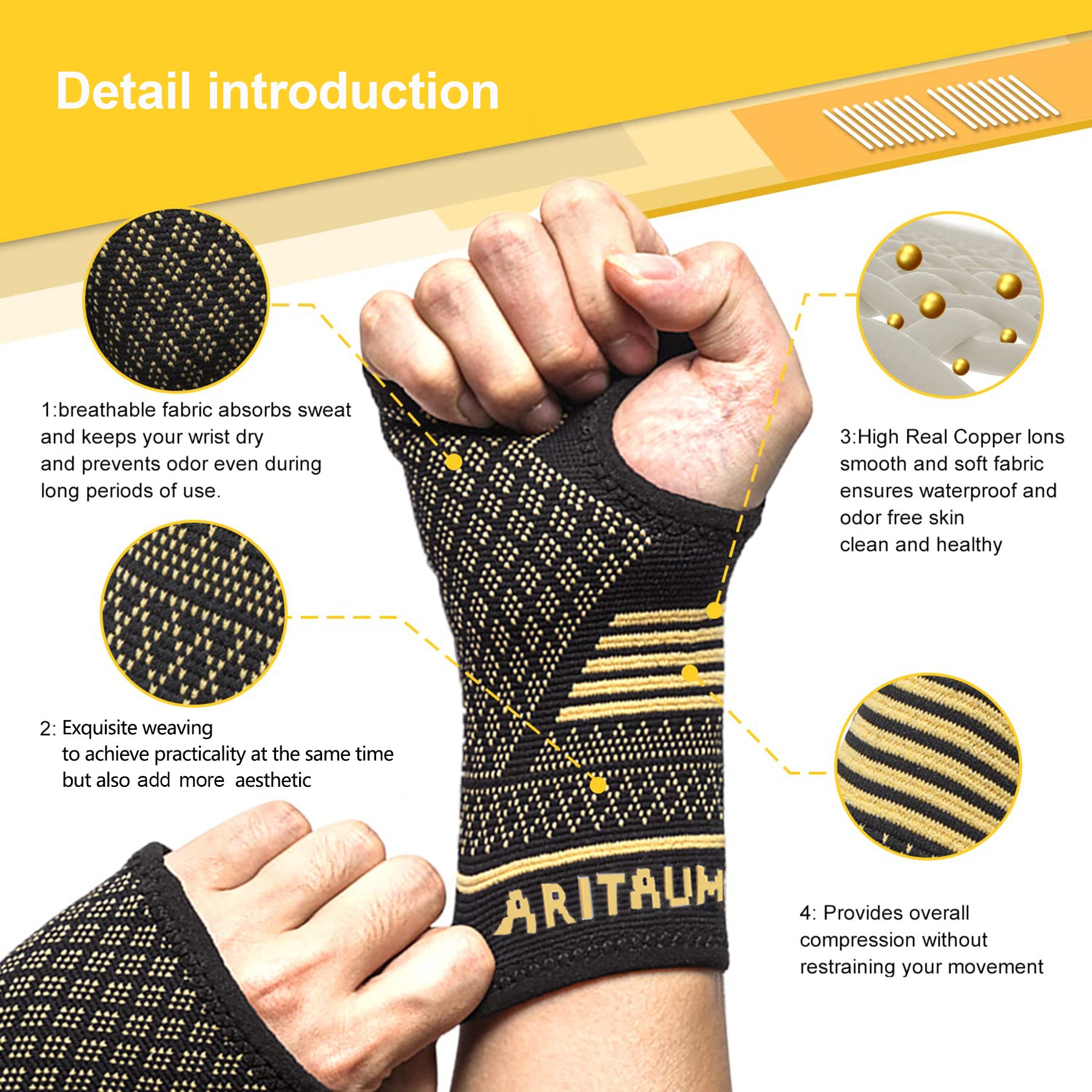 Men's Fashion Outdoor Cycling Copper Fiber Gloves