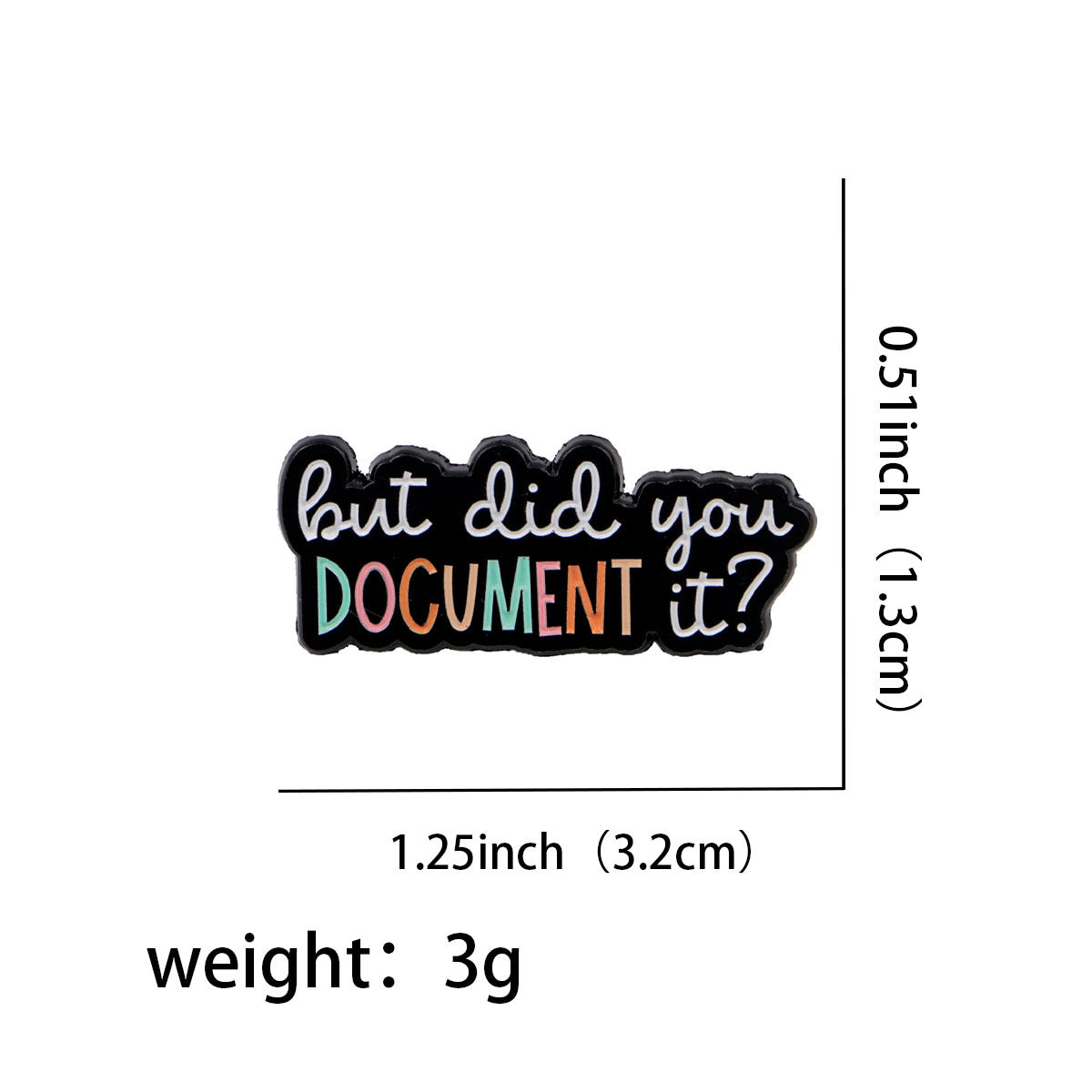 Cartoon Golden M Badge Creative Inspirational English Letters Jewelry Brooch