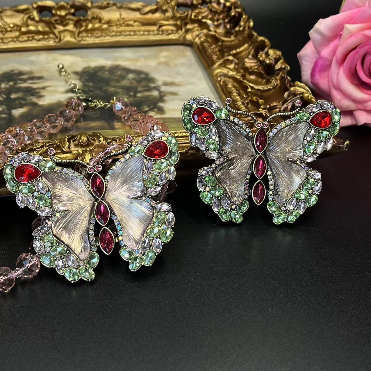 All-Match Fashion Colorized Butterfly Necklace