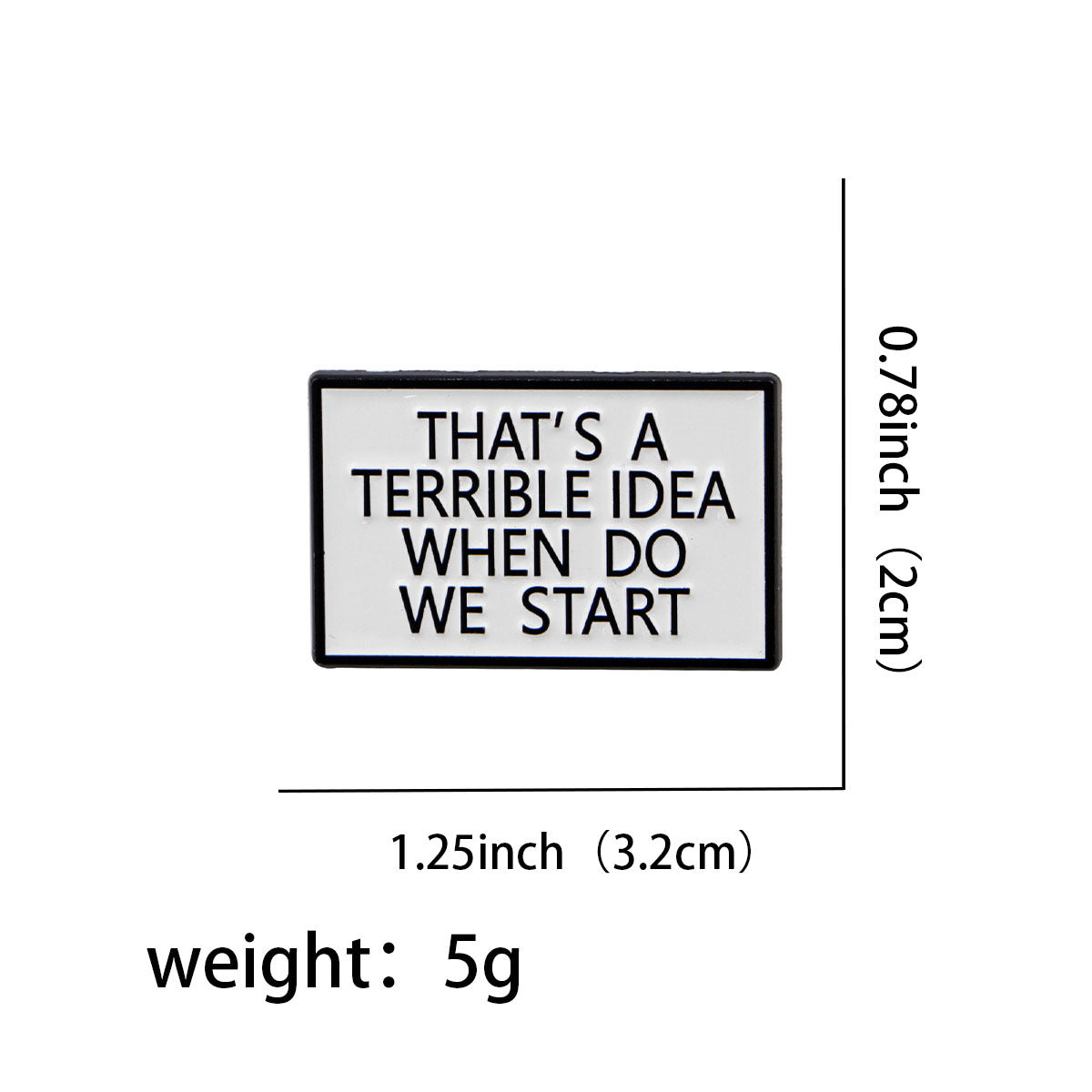 Cartoon Golden M Badge Creative Inspirational English Letters Jewelry Brooch