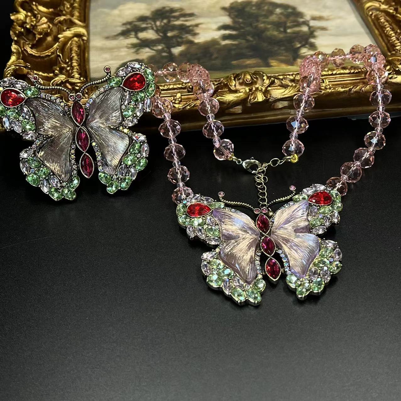 All-Match Fashion Colorized Butterfly Necklace