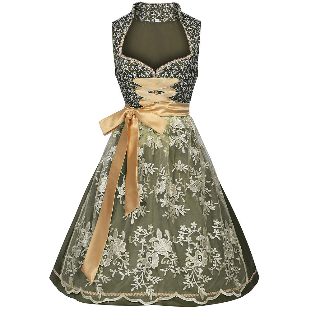 New Halloween German Munich Beer Carnival Maid Costume Dress