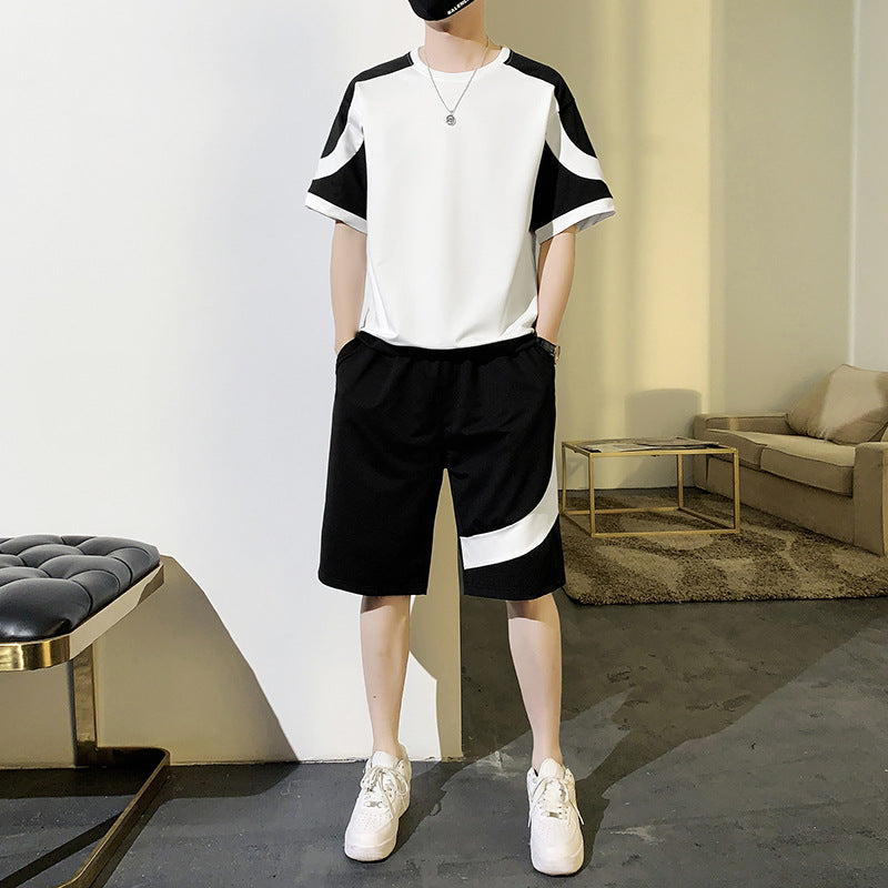 Men's Korean-Style Fashion Short Sleeve Casual Suit