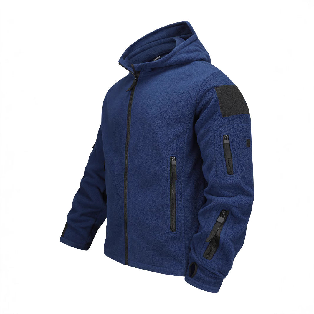 Men's Outdoor Keep Warm Fleece Cold-Proof Shell Jacket
