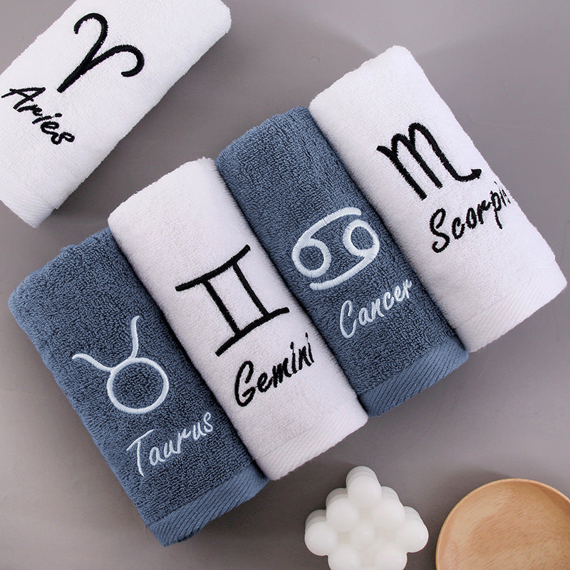 Constellation Bath Towel Plus-Sized Thick Absorbent Embroidery Face Washing
