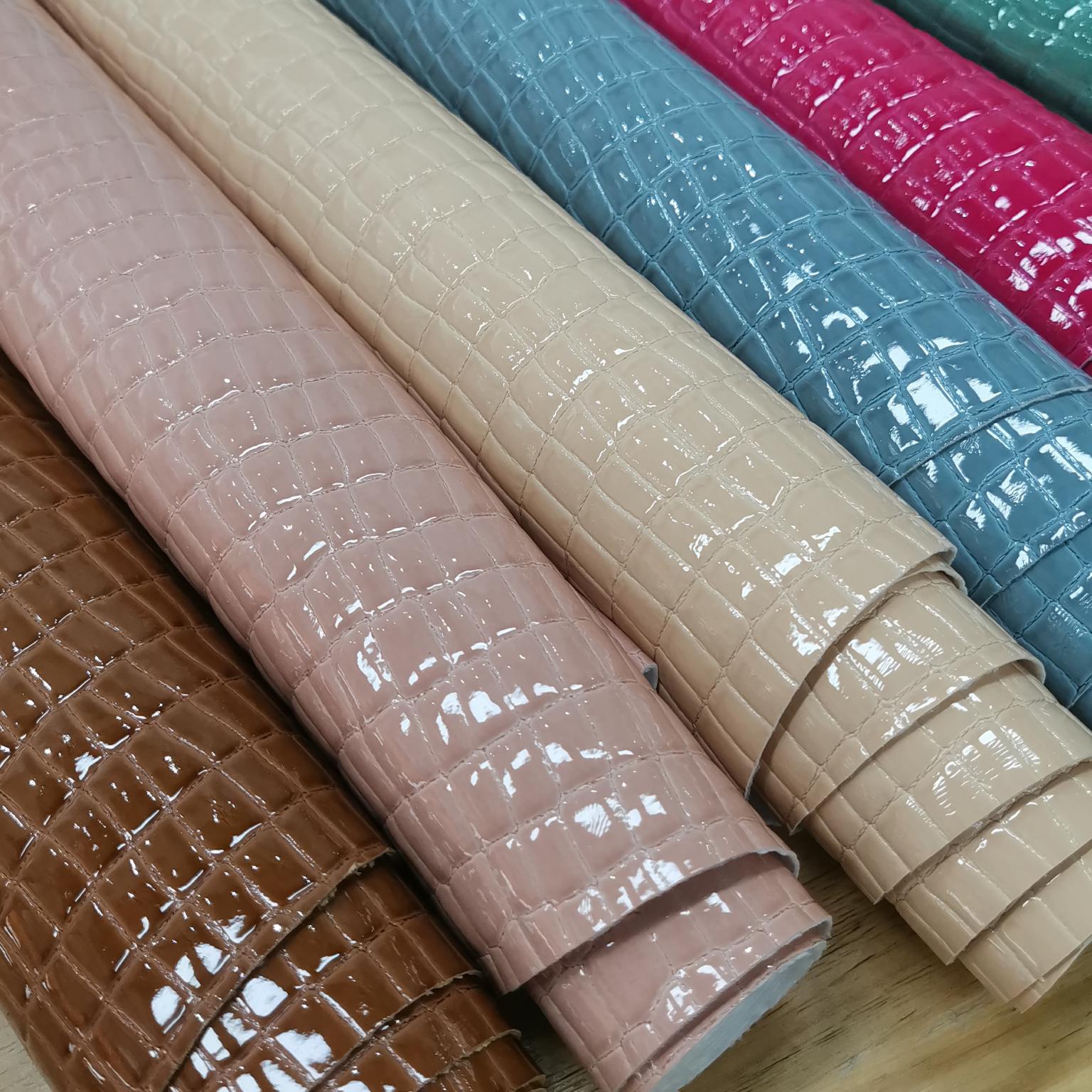 Bubble Gum High-Gloss Stone Texture Fabric