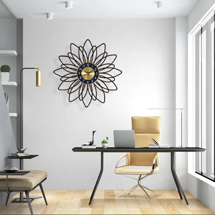 Light And Luxurious Decoration Of Iron Metal Clock Living Room