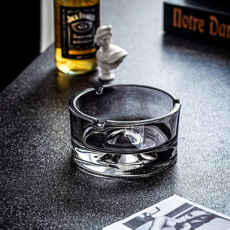 Medusa Plating Ashtray Crystal Glass