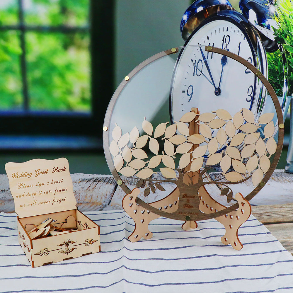 Custom Round Wedding Guest Bookmarks