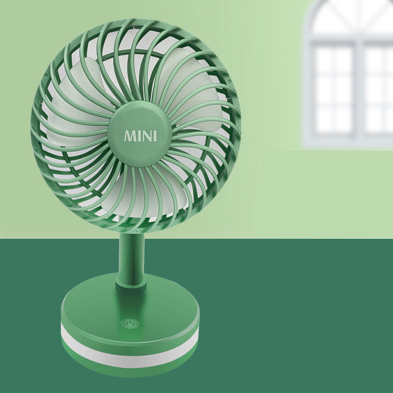 Mini Usb Charging Portable Telescopic Folding Desktop Dual Head Small Fan