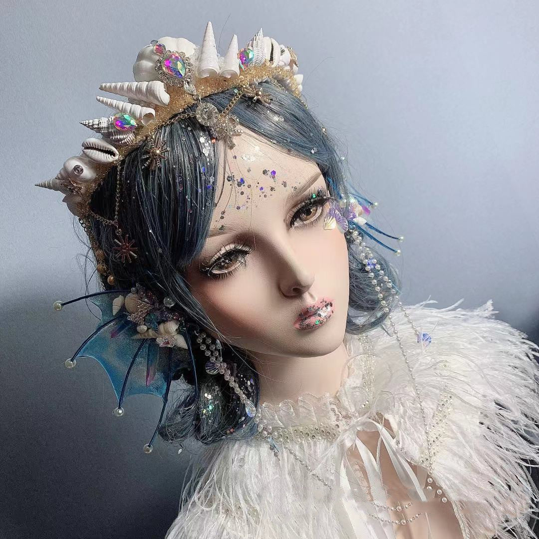 Retro Ocean Wind Mermaid Princess Headdress