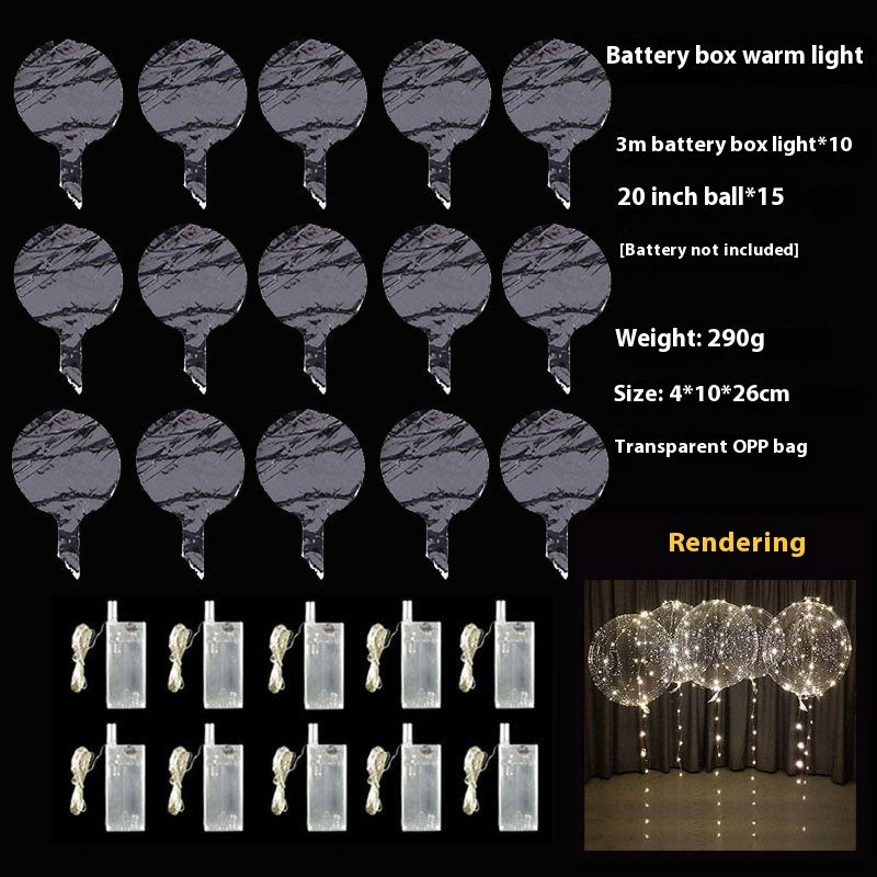Luminous 20-inch LED Color Warm Transparent Full Set With Light Bounce Ball