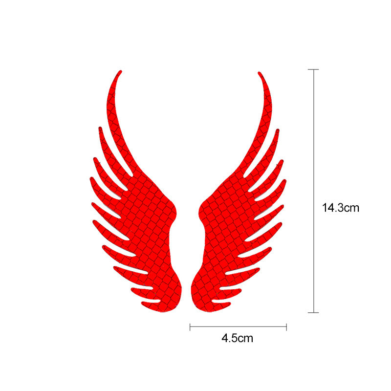 Creative Personality Cartoon Anime Angel Wings Reflective Bumper Stickers Reflective Car Sticker Scratch Cover