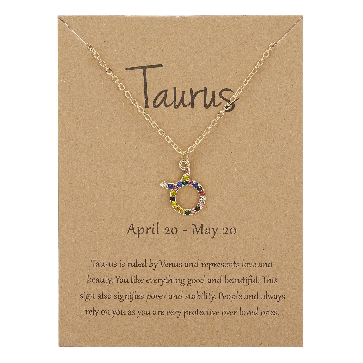 Pisces - Rhinestone Symbol Necklace