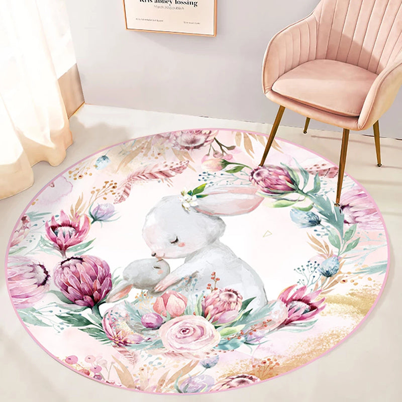 New Printed Round Rug Living Room Cartoon