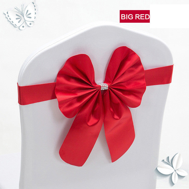 Hotel Wedding Free Elastic Chair Cover Bow Back Flower