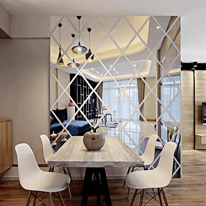 Acrylic 3D Stereo Mirror Wall Sticker Self-adhesive Creative Living Room