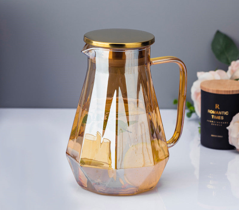 Cold Kettle Light Luxury European Style Cold Water Cup Household High Temperature Glass Kettle Large Capacity Water Cup Set Tea Cup