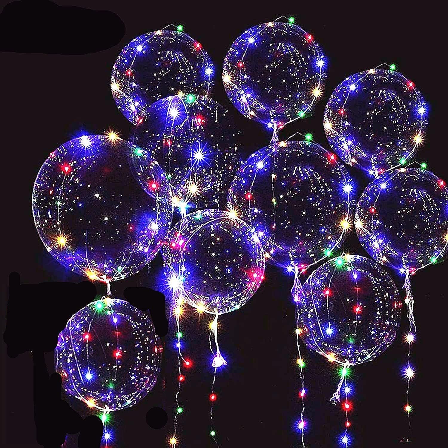 Luminous 20-inch LED Color Warm Transparent Full Set With Light Bounce Ball