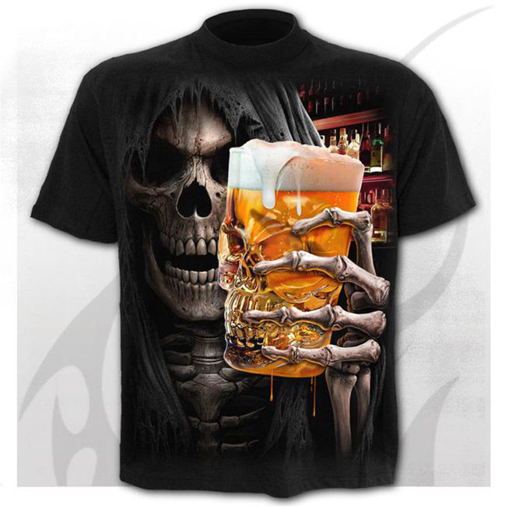 Large Size Men's T-Shirt Men's 3D Digital Printing Short Sleeves