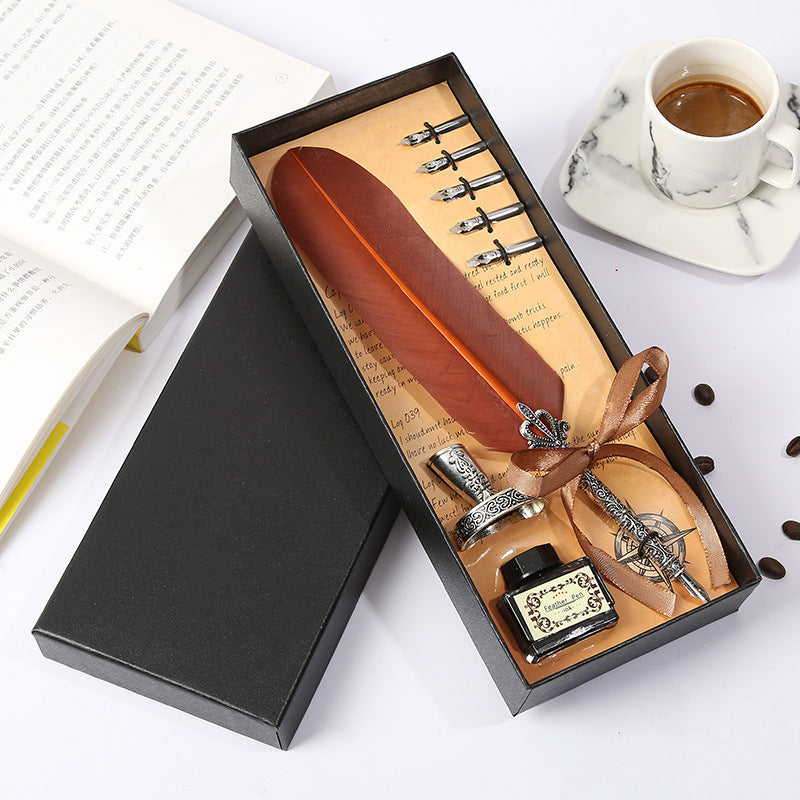 Shearing Crown Rod Feather Pen Set