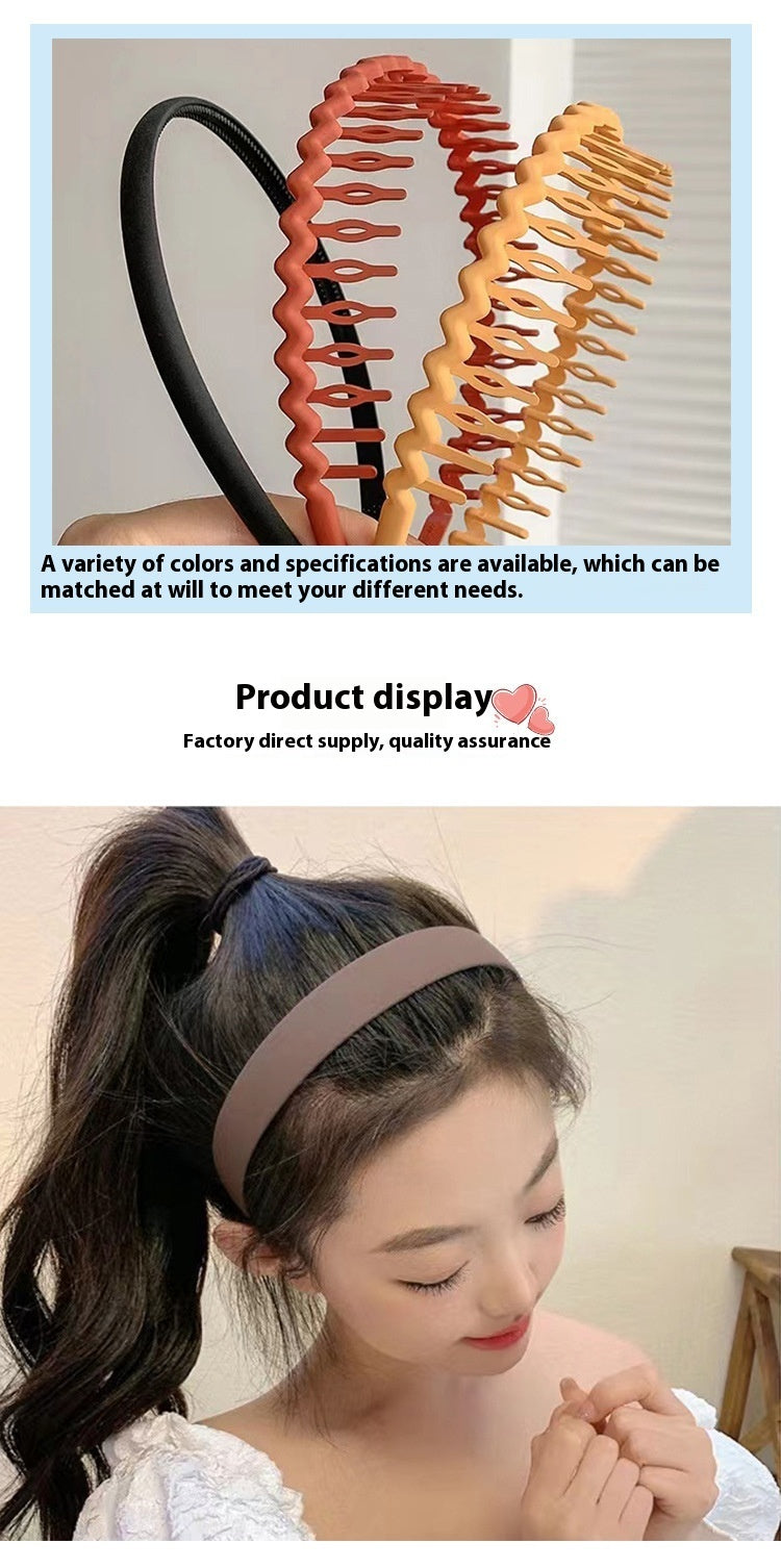 Women's Face Washing Toothed Non-Slip Headband