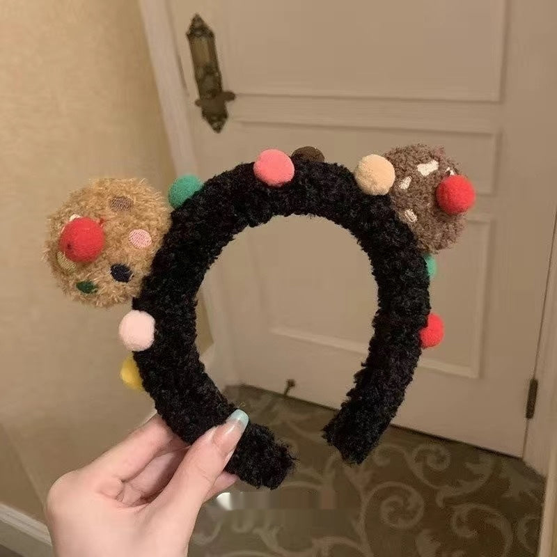 Cute Face Wash Hair Bands Female Cartoon Headwear Hair Band Headband Apply