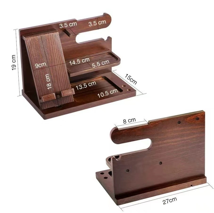 Solid Wood Phone Stand Desktop Creative Storage Rack