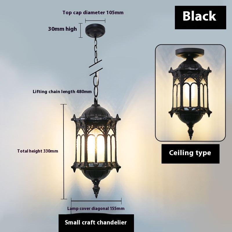 Retro Industrial Style Outdoor Chandelier