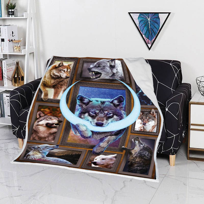 Double Layer Thickened Cashmere Blanket Cartoon Cartoon Cat Air Conditioner Quilt