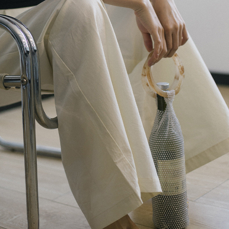 Diamond Red Wine Hand-Woven Light Luxury Warm Cup Bag Good-Looking Portable