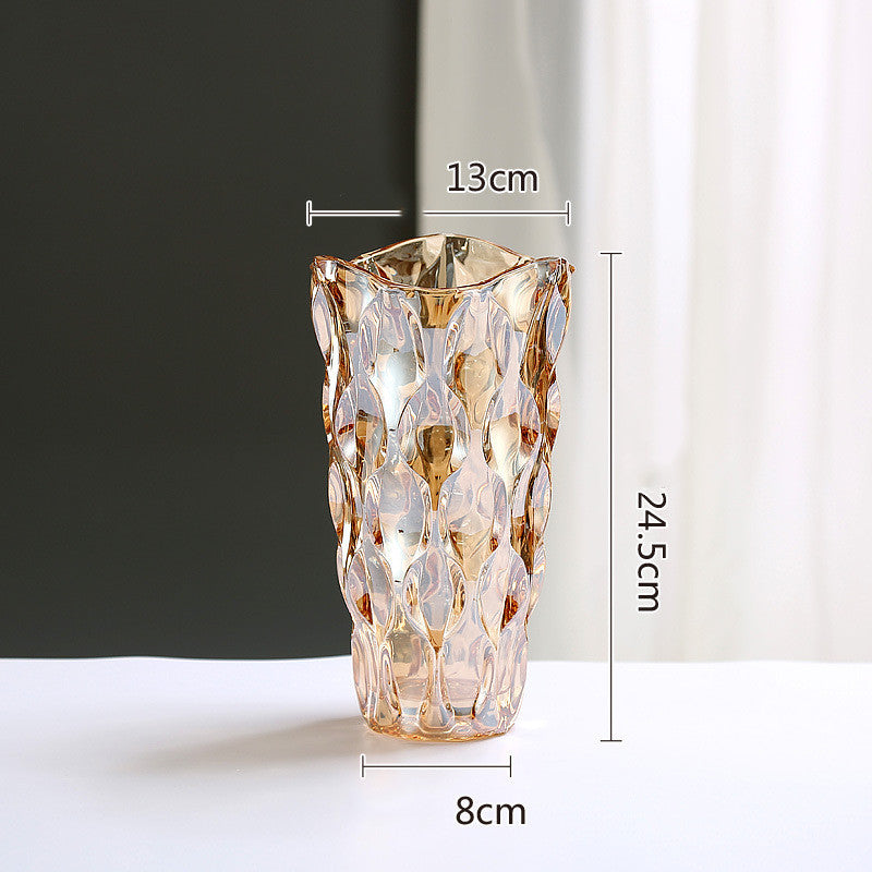 Crystal Glass Vase Flower Arrangement Decoration Ornaments