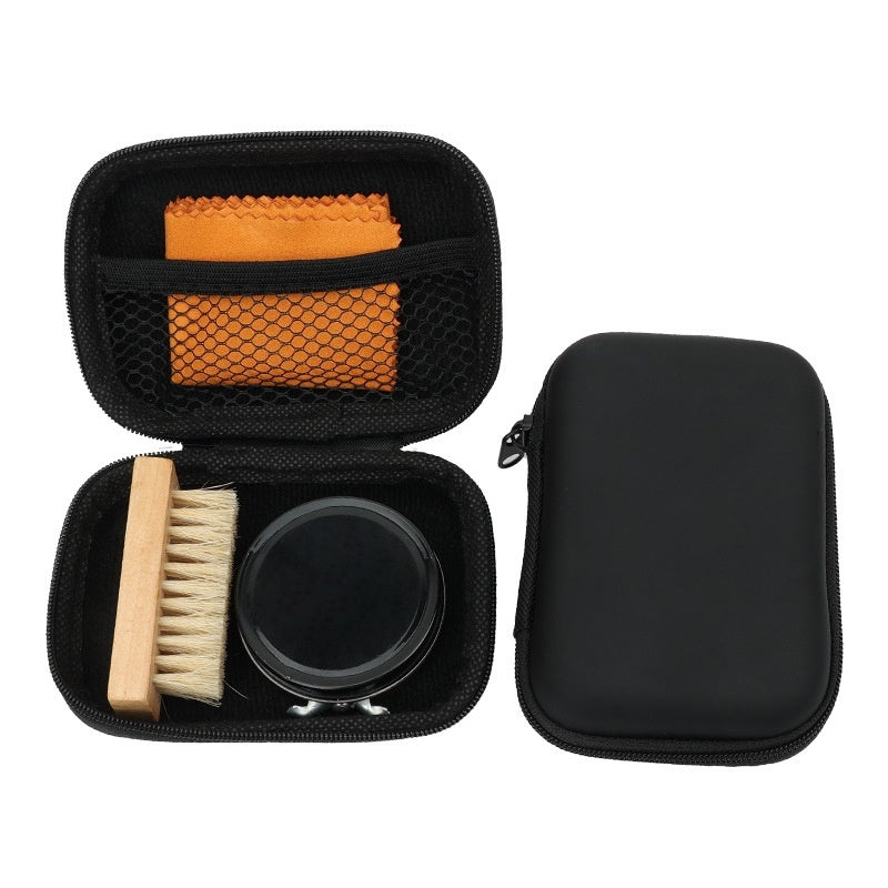 Leather Shoes Care Cleaning Black Colorless Maintenance Oil Shoe Brush Shoe Set