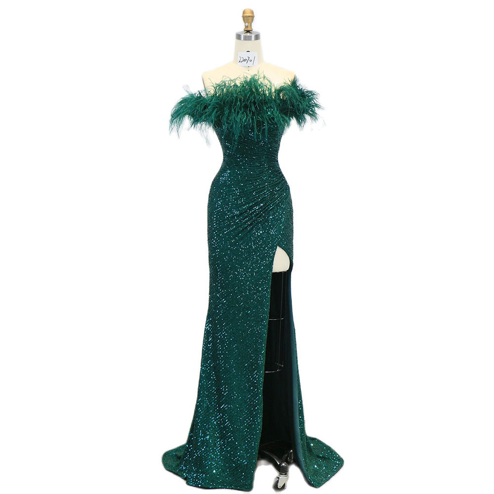 High-End Heavy Industry Evening Dress Is Shiny