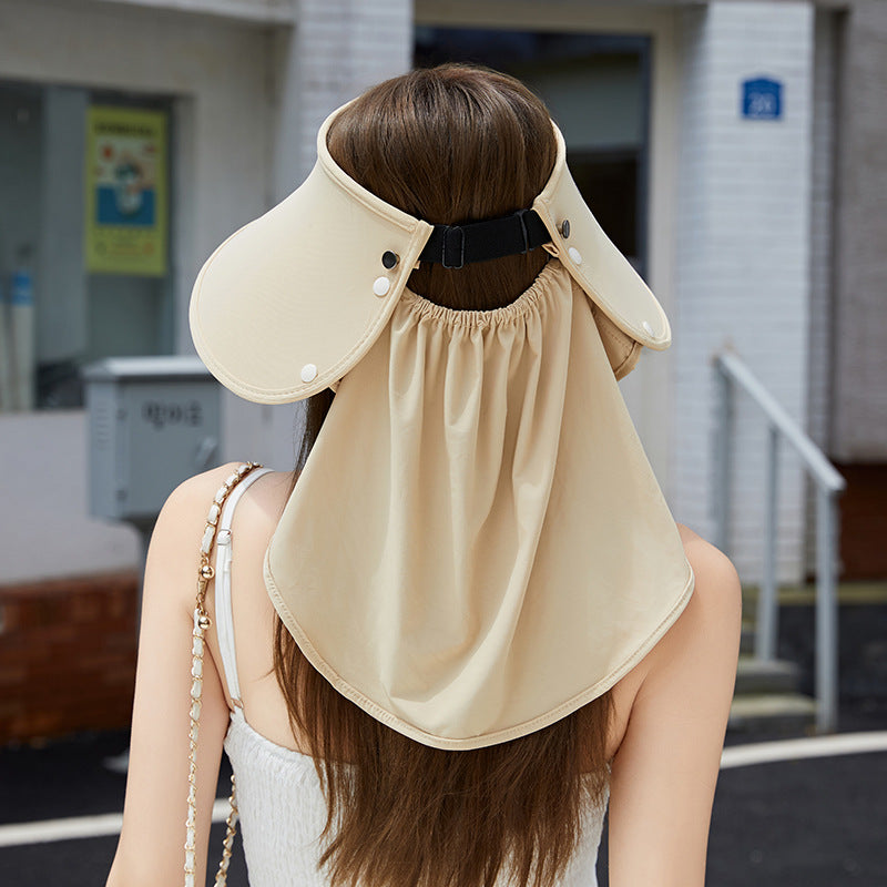 Ice Silk Shawl UV Protection Sun Hat