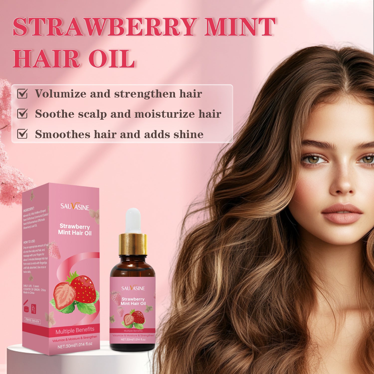 Body Care Strawberry Peppermint Oil 30ml