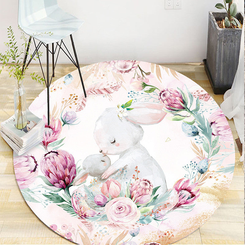New Printed Round Rug Living Room Cartoon