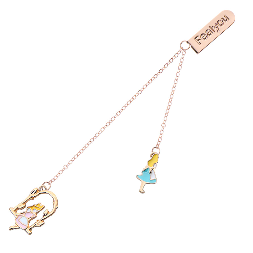Creative Cartoon Metal Pendant Bookmark