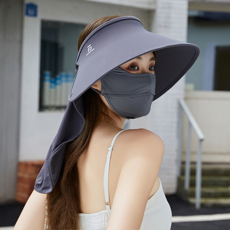 Ice Silk Shawl UV Protection Sun Hat