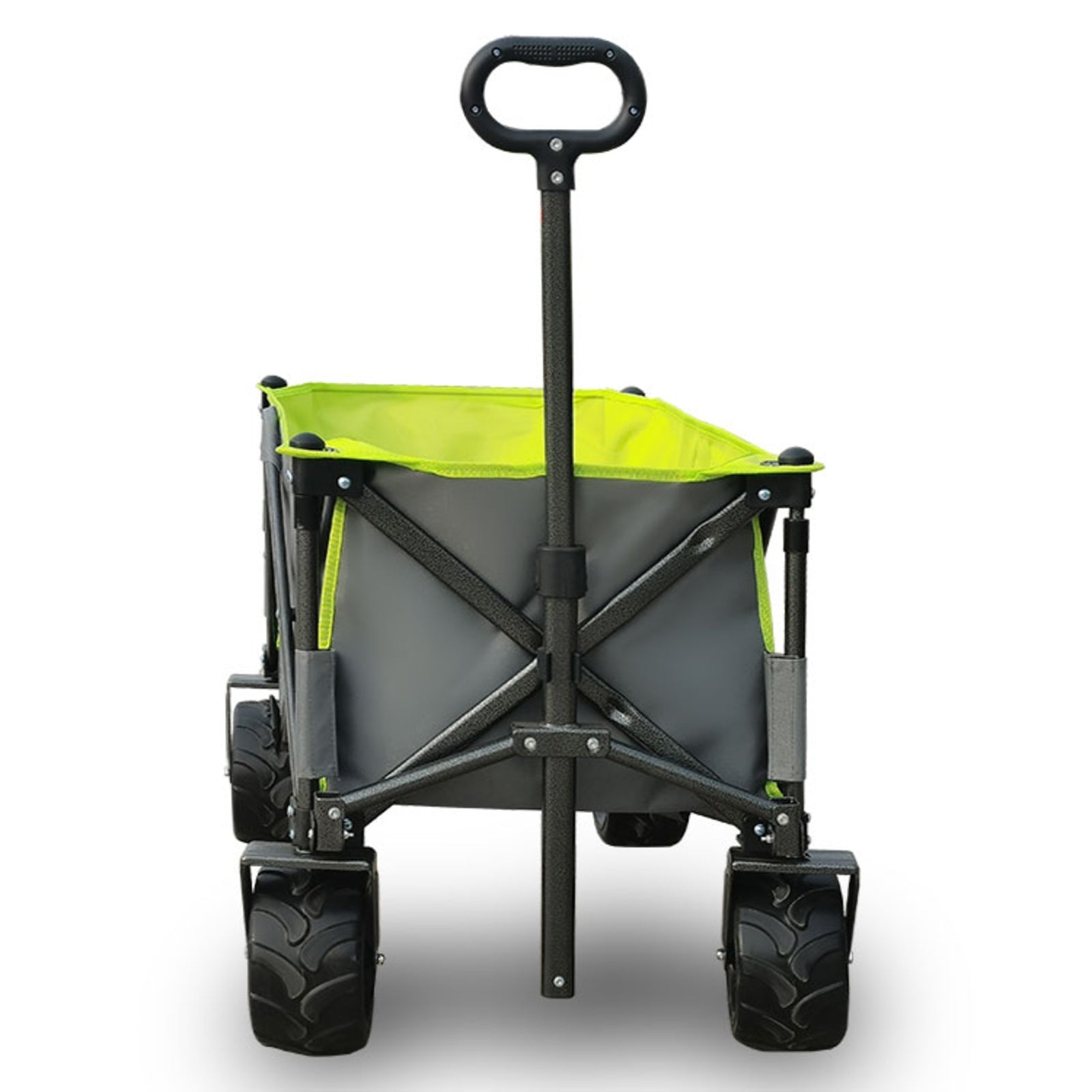 Heavy Duty Folding Beach Wagon Cart With Big Wheels & Adjustable Handle