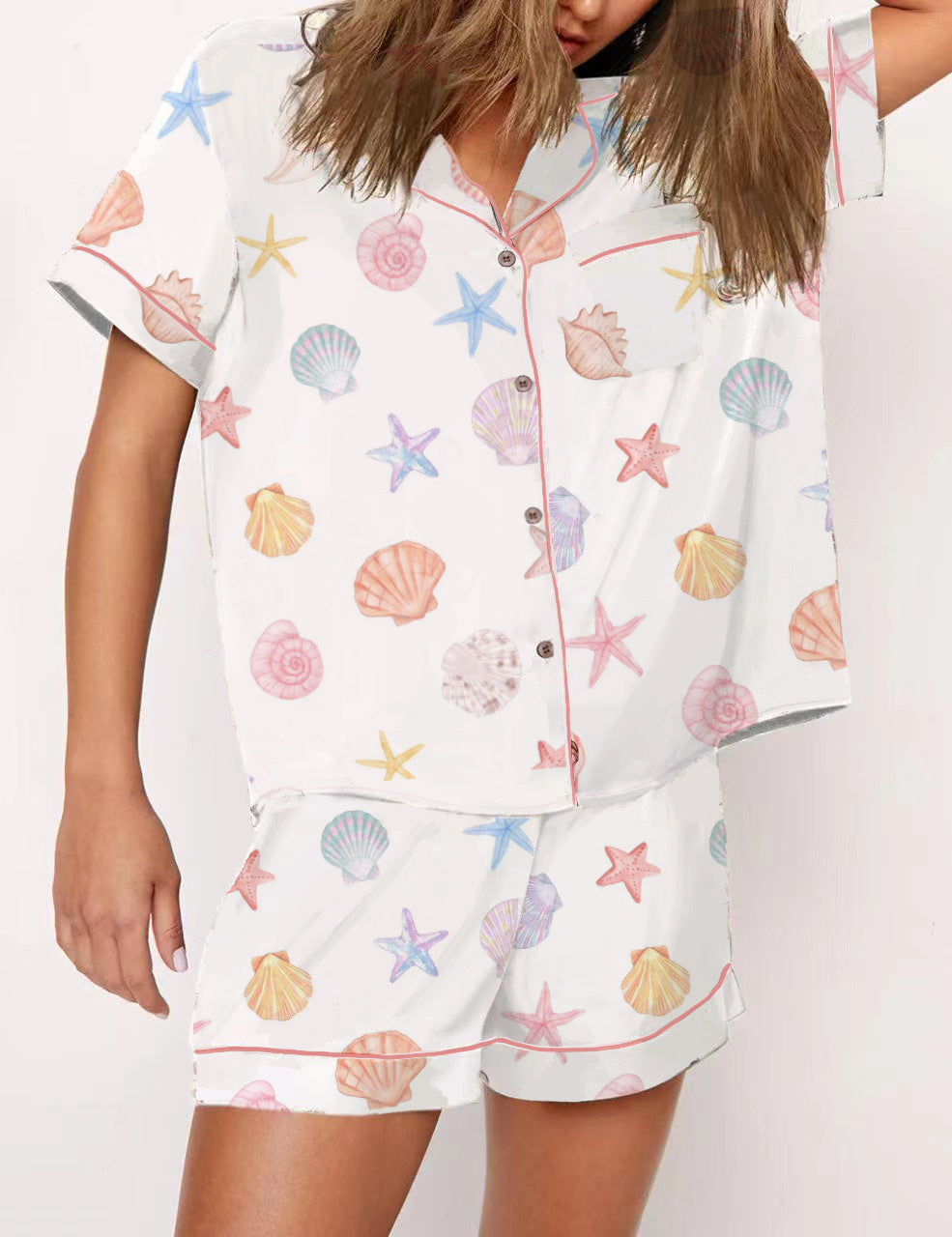 Digital Printing Can Be Outerwear Short-Sleeved Shorts Suit Women