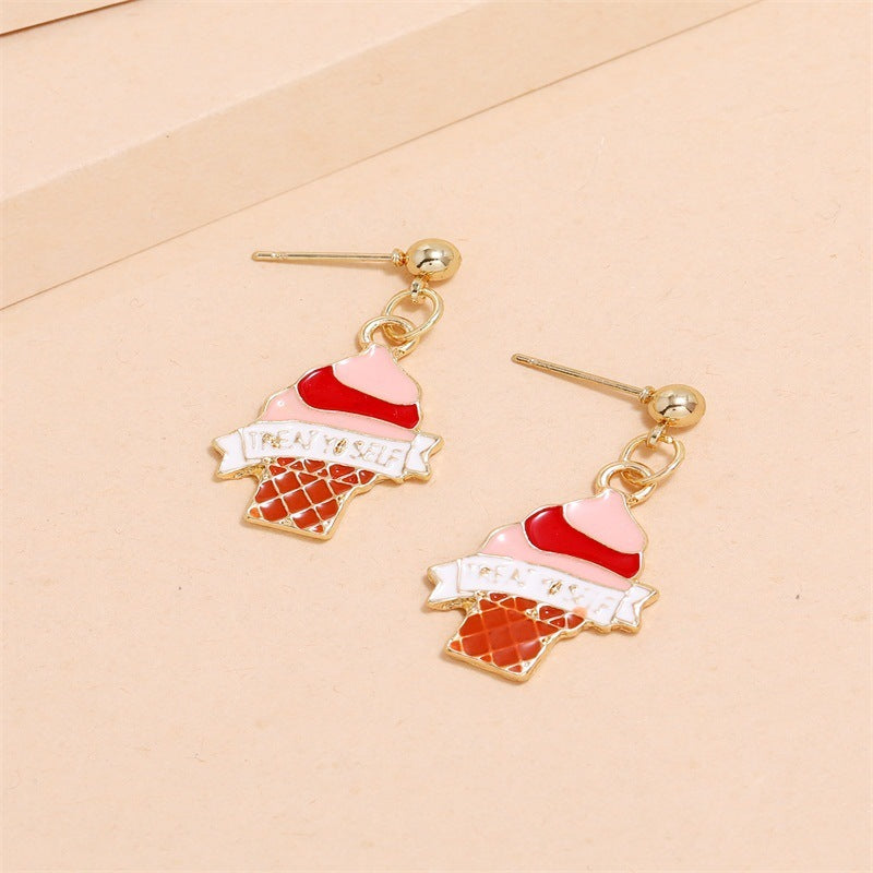 1 Pair Of Fashionable Ice Cream Earrings