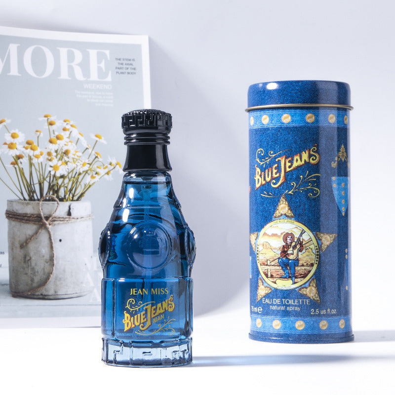 Blue Denim Cola Flavor Men's Perfume Azure Long-Lasting Natural Cologne 75mL