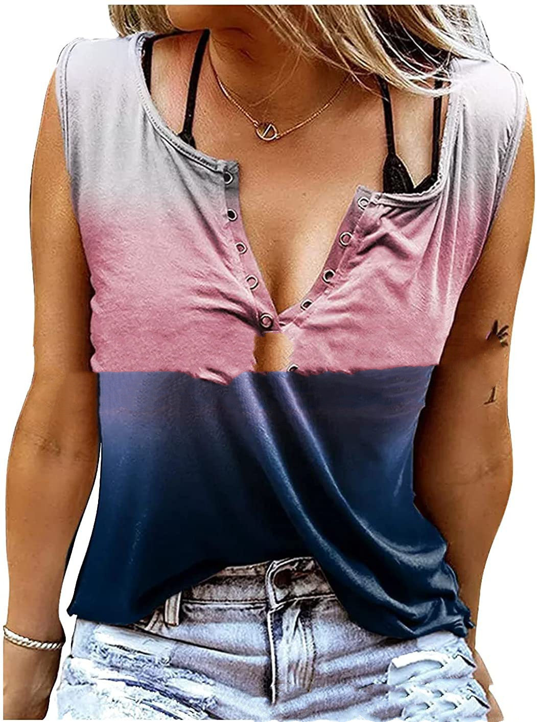 Women's Top Urban Leisure Female Wear Slim Fit Fashion Solid Color Medium Length No Sleeve Comfortable Tops
