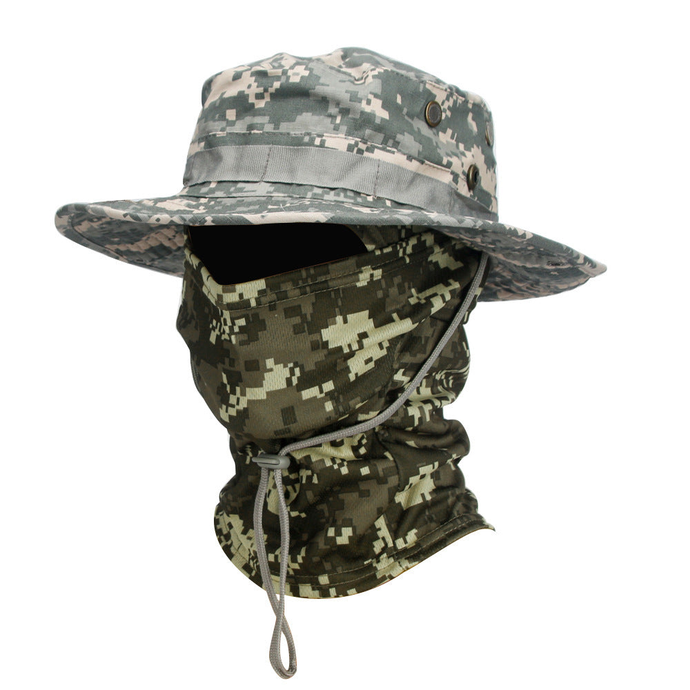 Camouflage Boonie Hat Army Summer Breathable Sun-proof Army Fans Rounded Hat